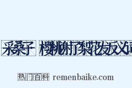 采桑子·樱桃谢了梨花发反义词是什么意思的图片